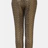Topshop Metallic Jacquard Crop Cigarette Pants in Green (gold) - Lyst