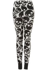 Topshop Smiley Skull Knit Leggings