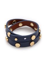 Tory Burch Logo Studded Wrap Bracelet