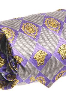Versace Checkered Royalty Tie - Lyst