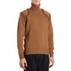 Alexander Mcqueen Suede Shoulder Turtleneck Sweater in Beige for Men (camel) - Lyst