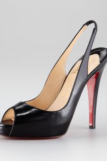 Christian Louboutin No Prive Leather Slingback Pumps - Lyst