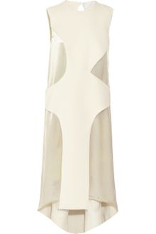 Esteban Cortazar Cutout Cady and Velvet Dress - Lyst