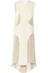 Esteban Cortazar Cutout Cady and Velvet Dress