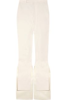 Esteban Cortazar Slit-Detailed Twill and Duchess Satin Pants - Lyst
