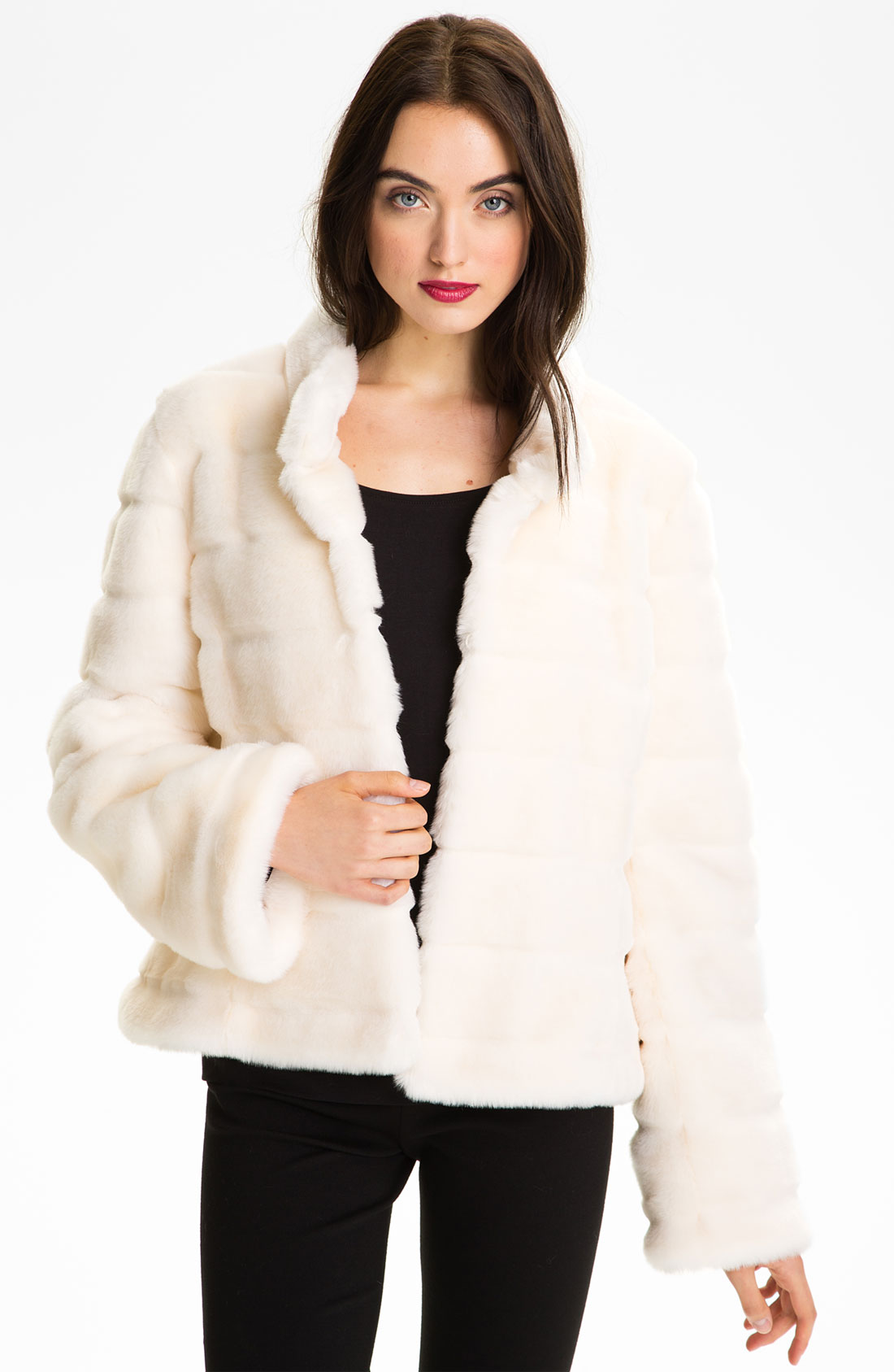 Kristen Blake Faux Fur Jacket in White (ivory sheared) Lyst