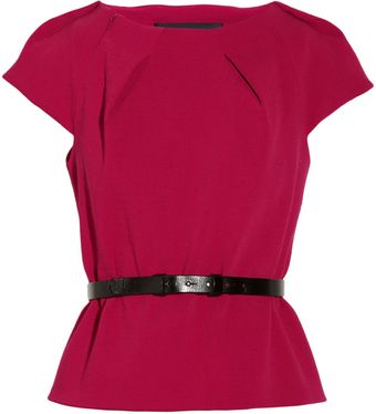La Petite Salope Belted Stretch Woolblend Crepe Top - Lyst