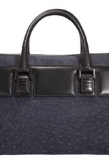 Narciso Rodriguez Ostrich Tejus Bowler Tote
