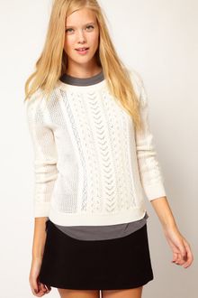 Vanessa Bruno Athé Vanessa Bruno Athé Angora Cable Knit Jumper - Lyst