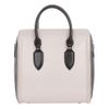 Alexander Mcqueen Ivory Black Polished Leather Medium Heroine in Beige (ivory) - Lyst