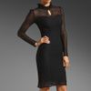 Alice By Temperley Davis Long Sleeve Dress in Blackmidnight in Black (black & midnight) - Lyst