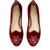 Charlotte Olympia Charlottes Web Velvet Slipper in Red (ruby) - Lyst