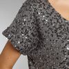 Michael By Michael Kors All Over Sequin Top in Gray (gunmetal) - Lyst