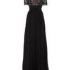 Temperley London Long Catherine Dress in Black (black/champagne) - Lyst