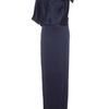 Temperley London Bicolour Long Carmel Drape Dress in Blue (navy/black) - Lyst