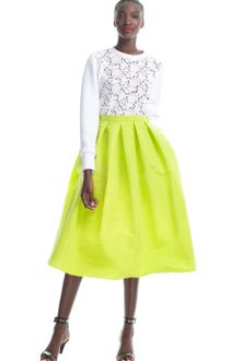 Tibi Resort Kelp Silk Faille Full Skirt - Lyst