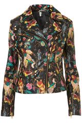 Topshop Animal Biker Jacket