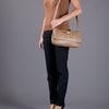 Tory Burch Logo Plaque Clutch in Beige (nude) - Lyst