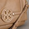 Tory Burch Logo Plaque Clutch in Beige (nude) - Lyst