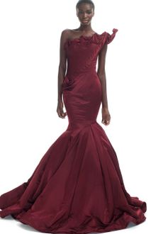 Zac Posen Resort Geometric Strapless Evening Gown - Lyst