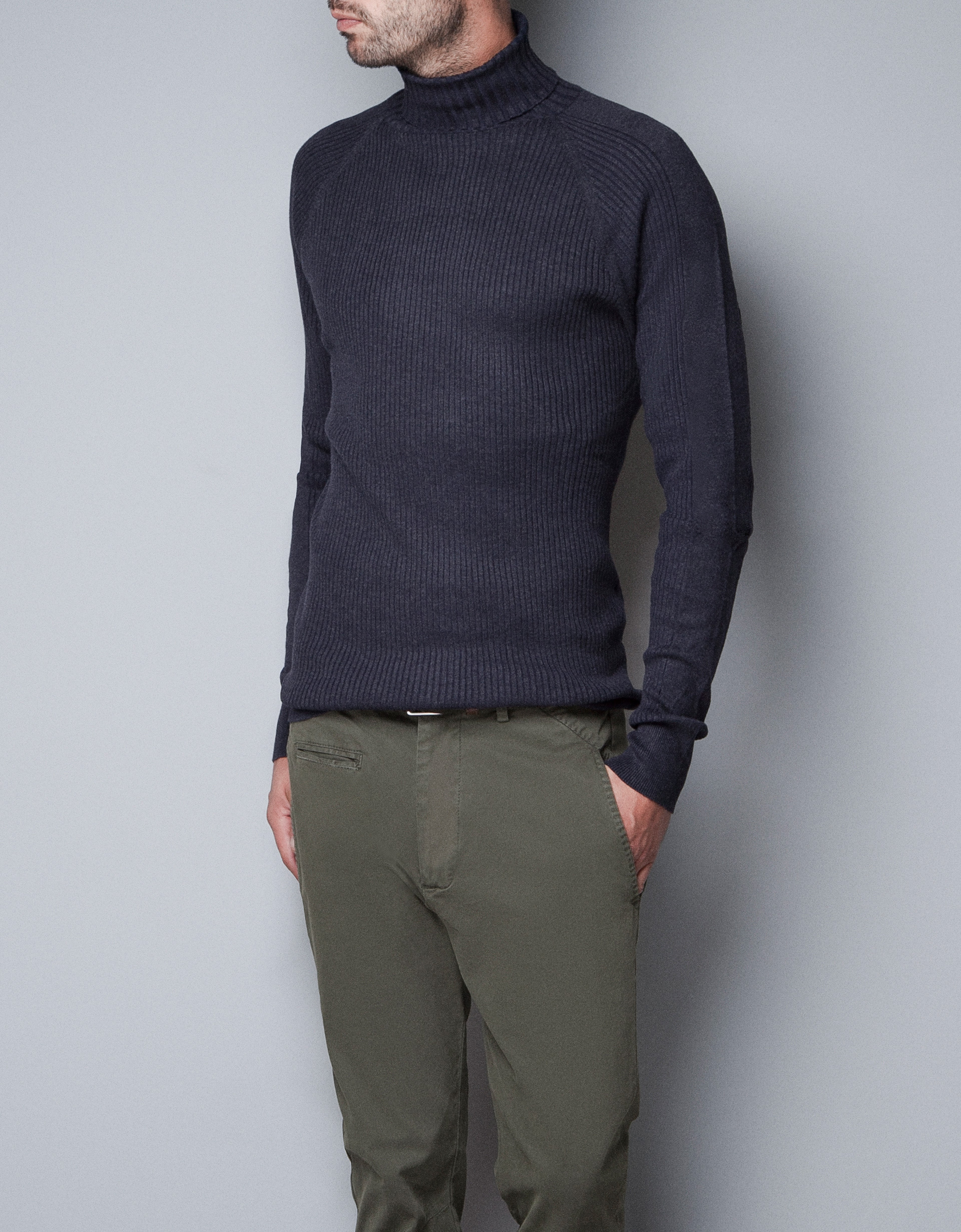 zara mens polo neck