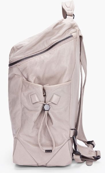 Alexander Wang Leather Wallie Backpack in Gray for Men (grey) | Lyst