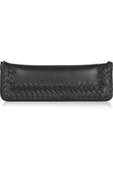 Bottega Veneta Intrecciato Trimmed Leather Clutch