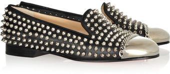 Christian Louboutin Glitz Studded Leather Loafers - Lyst