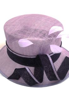 Eastex Curly Sinamay Feather Sequin Trim Hat - Lyst