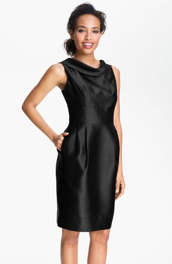 Eliza J Cowl Neck Faille Tulip Dress - Lyst