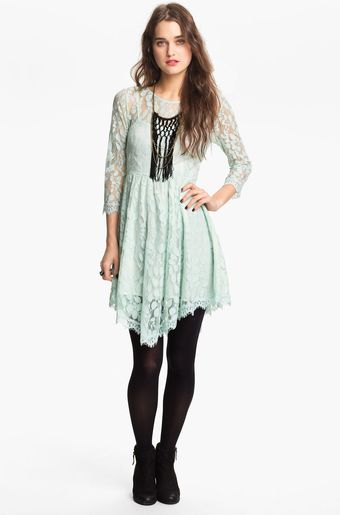 Free People Handkerchief Hem Lace Dress - Lyst