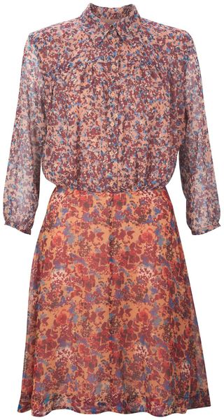 French Connection September Flower Flared Dress - Lyst