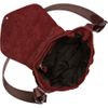Isabel Marant Ballwin Embroidered Leather and Suede Shoulder Bag in Red - Lyst