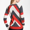 Milly Intarsia Stripe Sweater in Gray (poppy/ grey melange multi) - Lyst