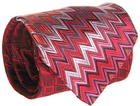 Missoni Diamond Zigzag Rapture Tie in Pink (p) - Lyst