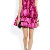 Moschino Ruffled Silkmikado Mini Dress in Pink (fuchsia) - Lyst