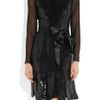 Oscar De La Renta Sequined Silkgeorgette and Silkchiffon Dress in Black - Lyst