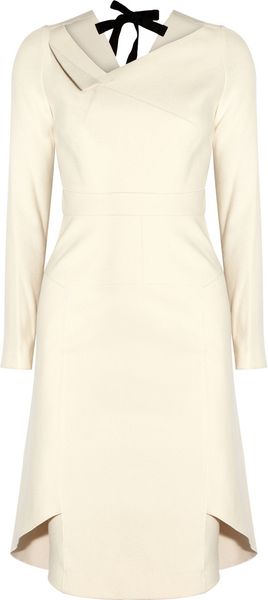 Roland Mouret Drummle Draped Wool Dress - Lyst