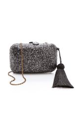 Serpui Marie Divine Glitter Minaudiere with Tassel