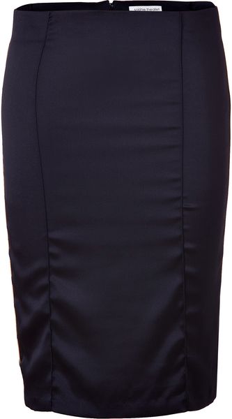Sophie Theallet Blackgold Piped Silk Satin Pencil Skirt - Lyst