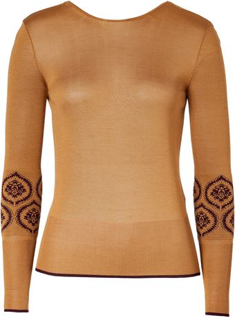Sophie Theallet Gold Fine Knit Backless Top - Lyst