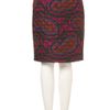 Topshop Quilted Paisley Silk Skirt  in Red (pink) - Lyst
