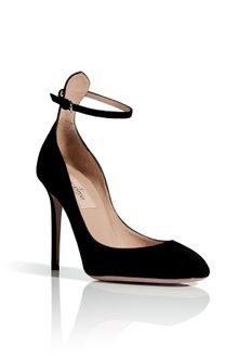 Valentino Black Suede High Heeled Pumps - Lyst