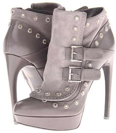 Alexander Mcqueen Ankle Boots in Silver (l) - Lyst