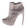Alexander Mcqueen Ankle Boots in Silver (l) - Lyst