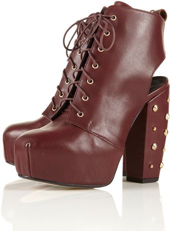 Ariella Ariella Cut Out Lace Up Boots - Lyst