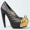 Jeffrey Campbell The Battle Shoe in Black Quilt and Gold in Black - Lyst