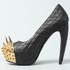 Jeffrey Campbell The Battle Shoe in Black Quilt and Gold in Black - Lyst
