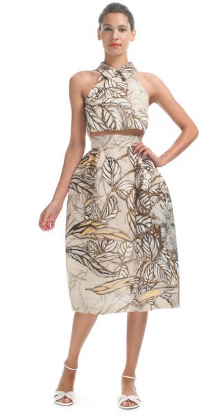 Honor Ss Tree Print Organza Sleeveless Crop Top - Lyst