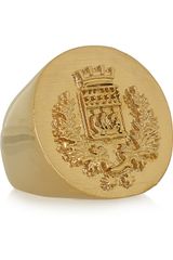 Stella McCartney Embossed Gold-Tone Ring
